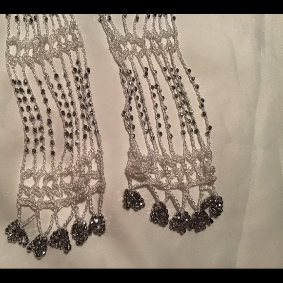 NWOT. CROCHET BEADED SCARF OR BELT - Picture 2 of 6